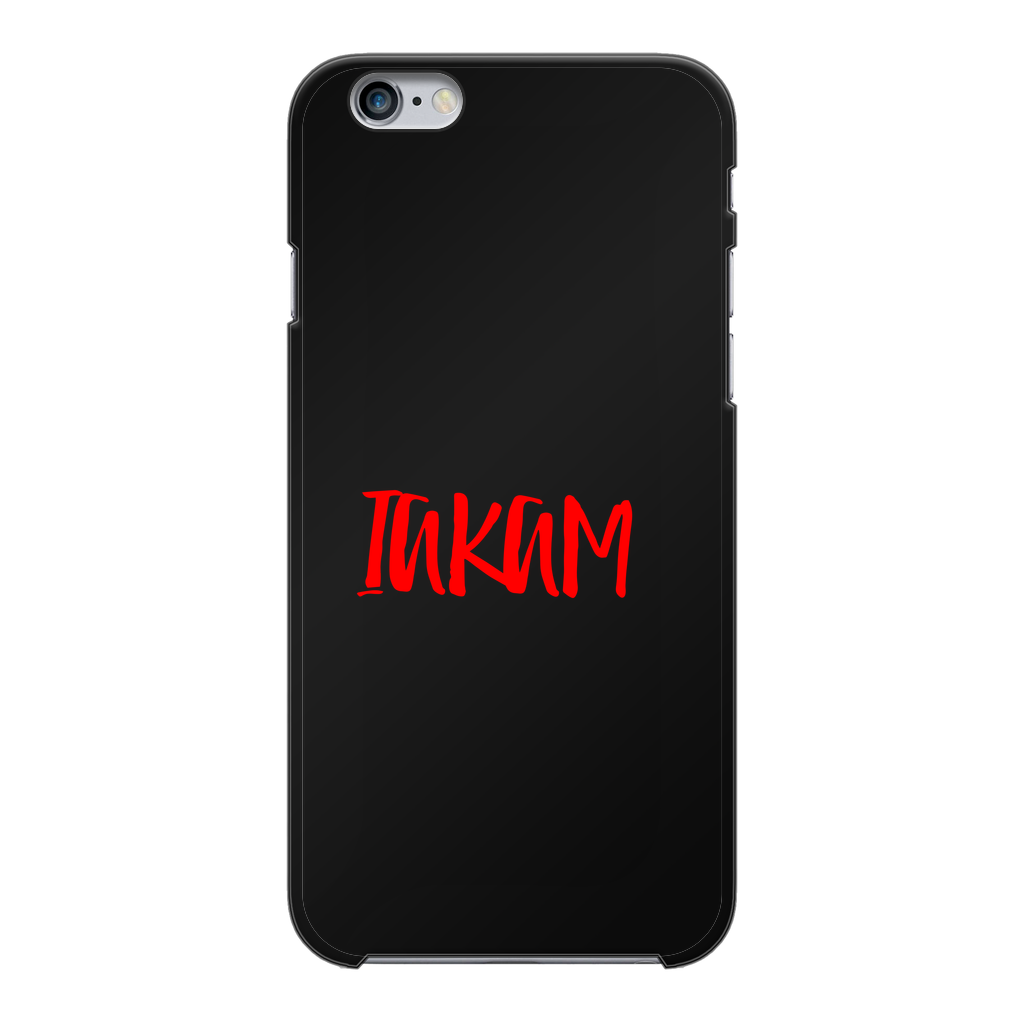 IAKAM Red Back Printed Black Hard Phone Case - IAKAM