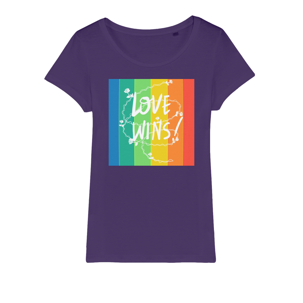 Love Wins Organic Jersey Womens T-Shirt - IAKAM