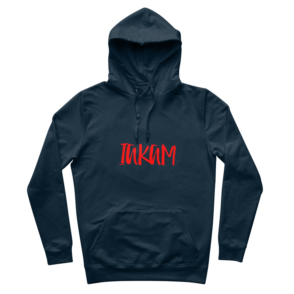 IAKAM Red 100% Organic Cotton Hoodie - IAKAM