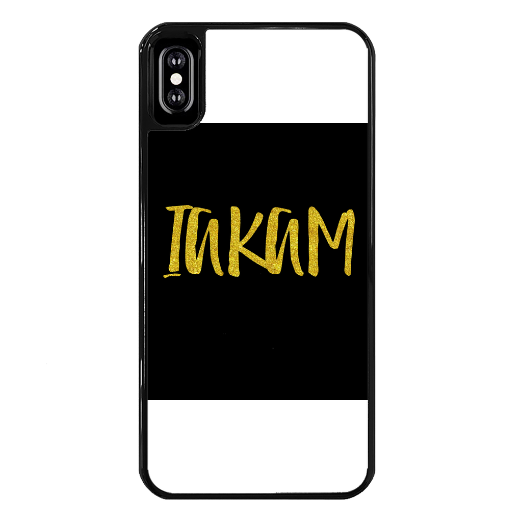 IAKAM GOLD Back Printed Black Hard Phone Case - IAKAM