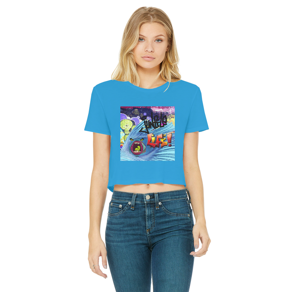 JUNGLE Classic Women's Cropped Raw Edge T-Shirt - IAKAM
