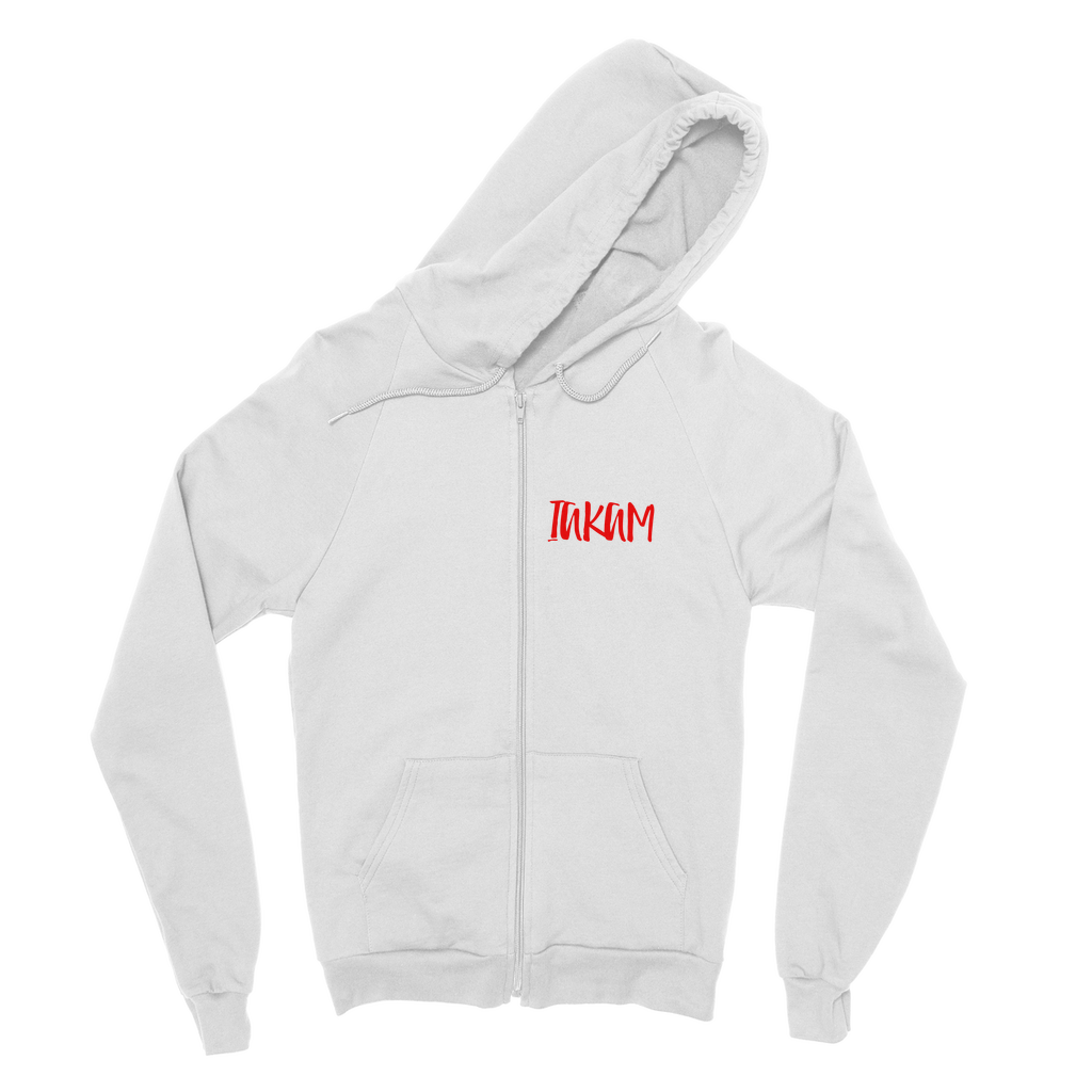 IAKAM Red Classic Adult Zip Hoodie - IAKAM
