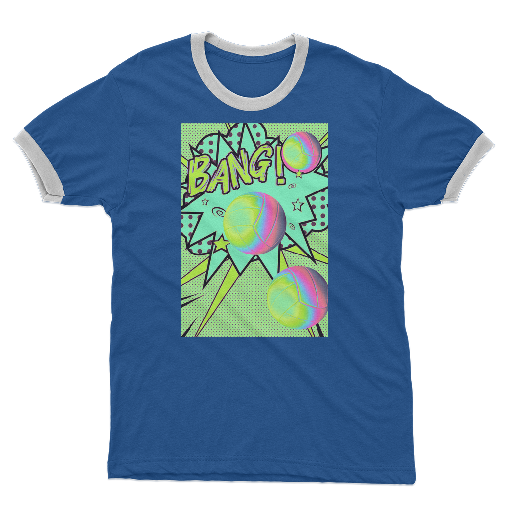 Volley Ball Adult Ringer T-Shirt - IAKAM