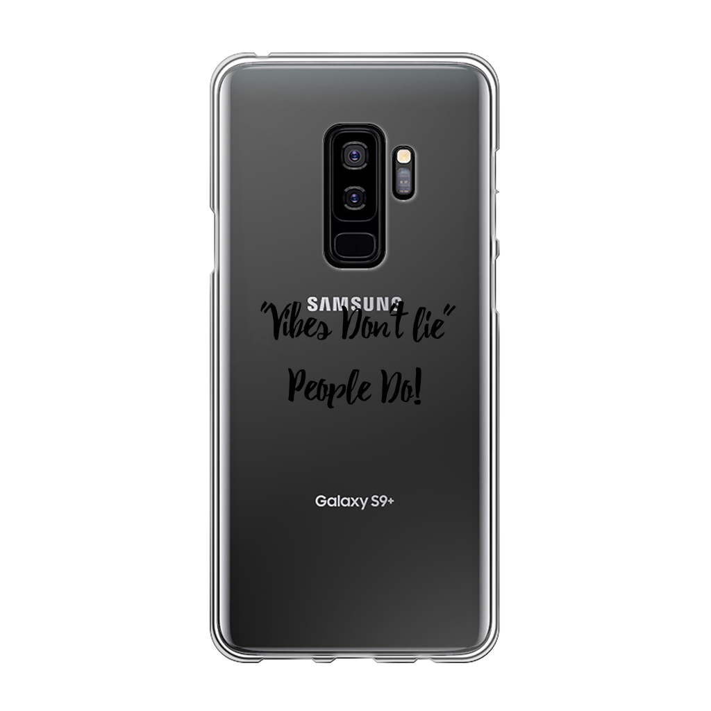 Vibes Don't Lie Back Printed Transparent Soft Phone Case - IAKAM