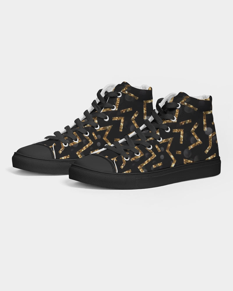 Pixie Night Men's Hightop Canvas Shoe - Black - IAKAM