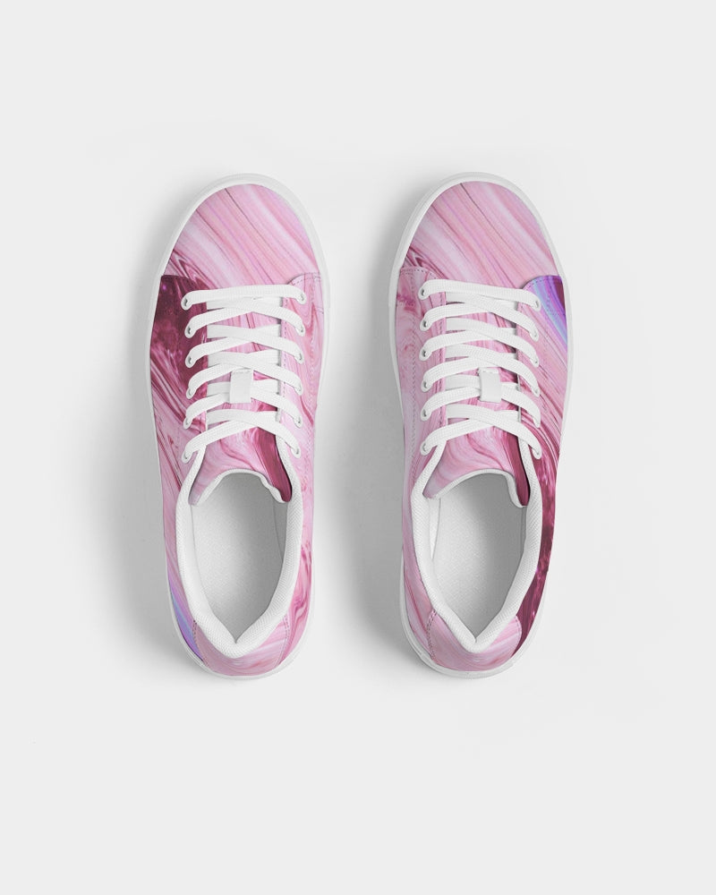Sapphiren Pink Women's Faux-Leather Sneaker - IAKAM