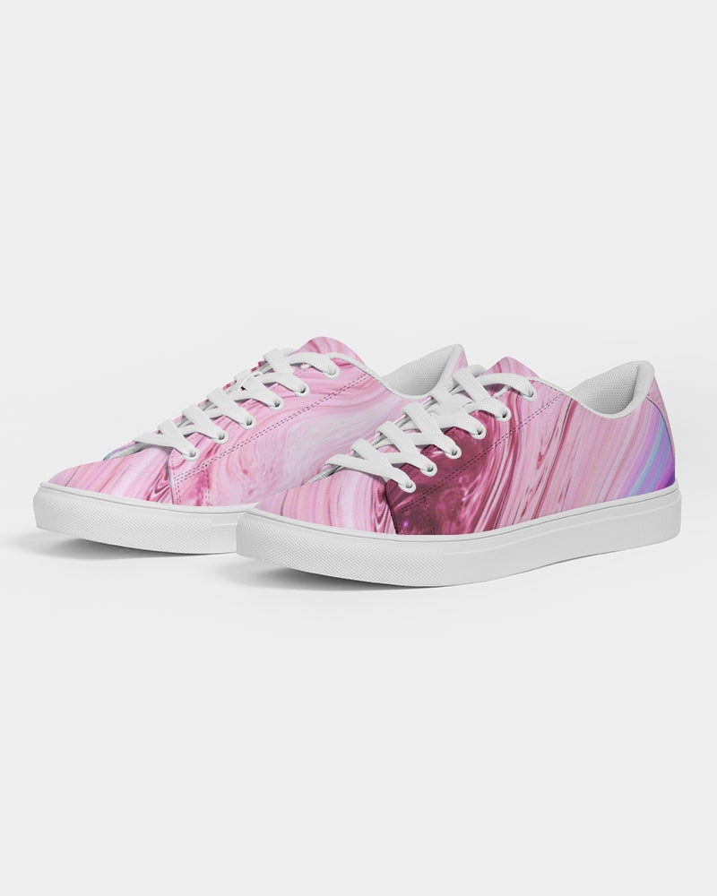 Sapphiren Pink Women's Faux-Leather Sneaker - IAKAM