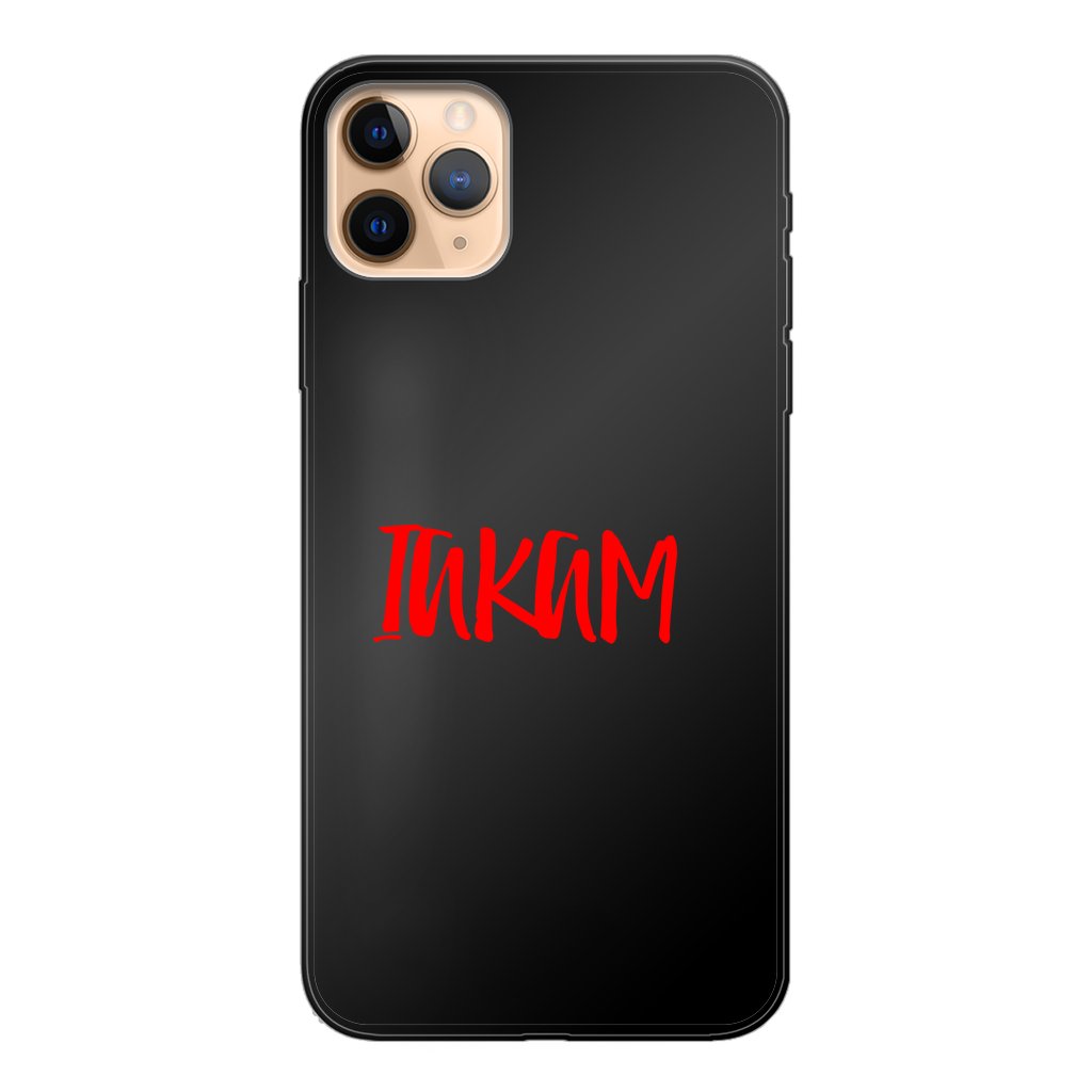 IAKAM Red Back Printed Black Soft Phone Case - IAKAM
