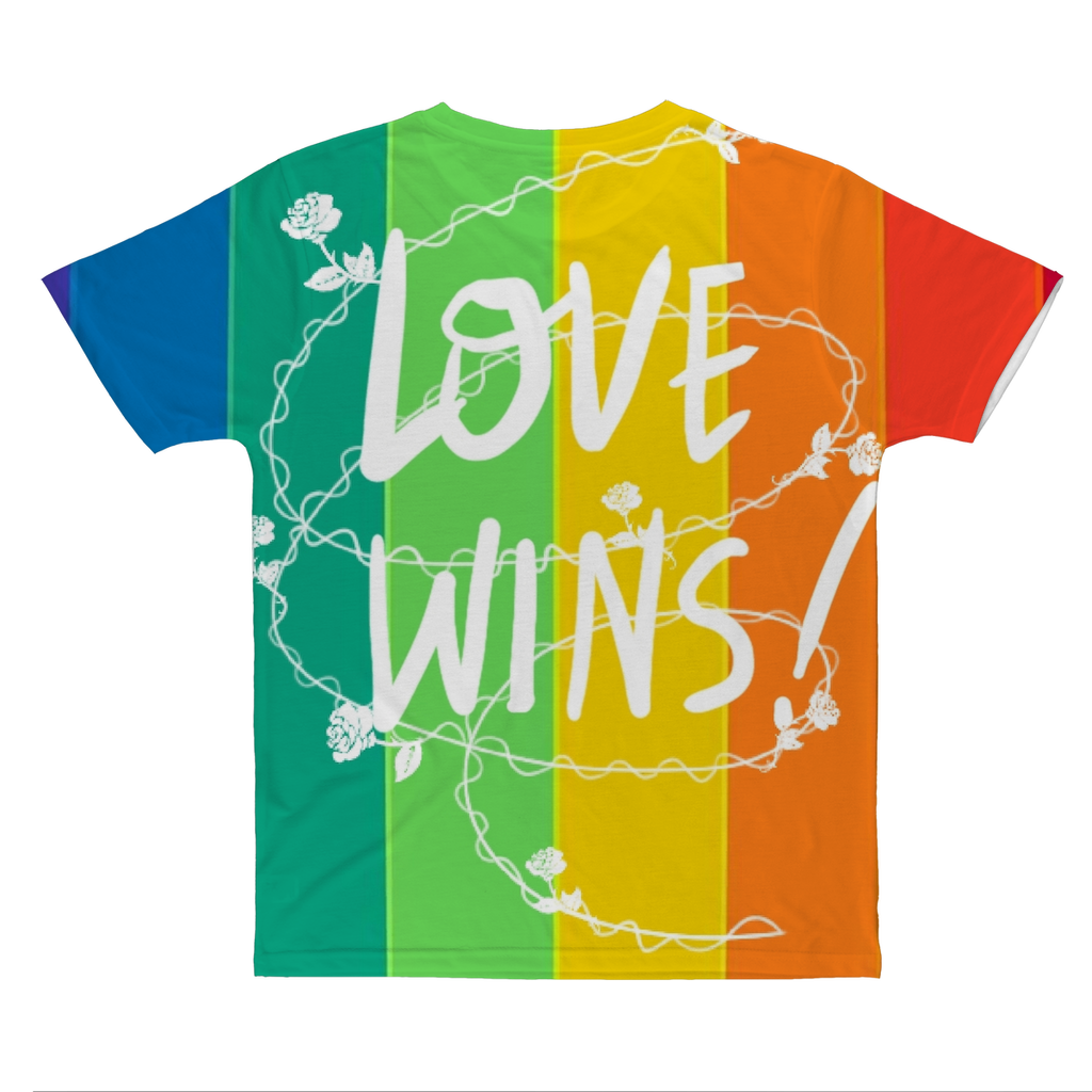 Love Wins Classic Sublimation Adult T-Shirt - IAKAM