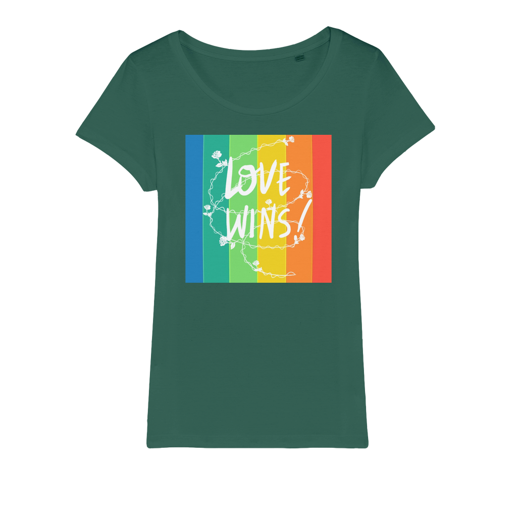 Love Wins Organic Jersey Womens T-Shirt - IAKAM