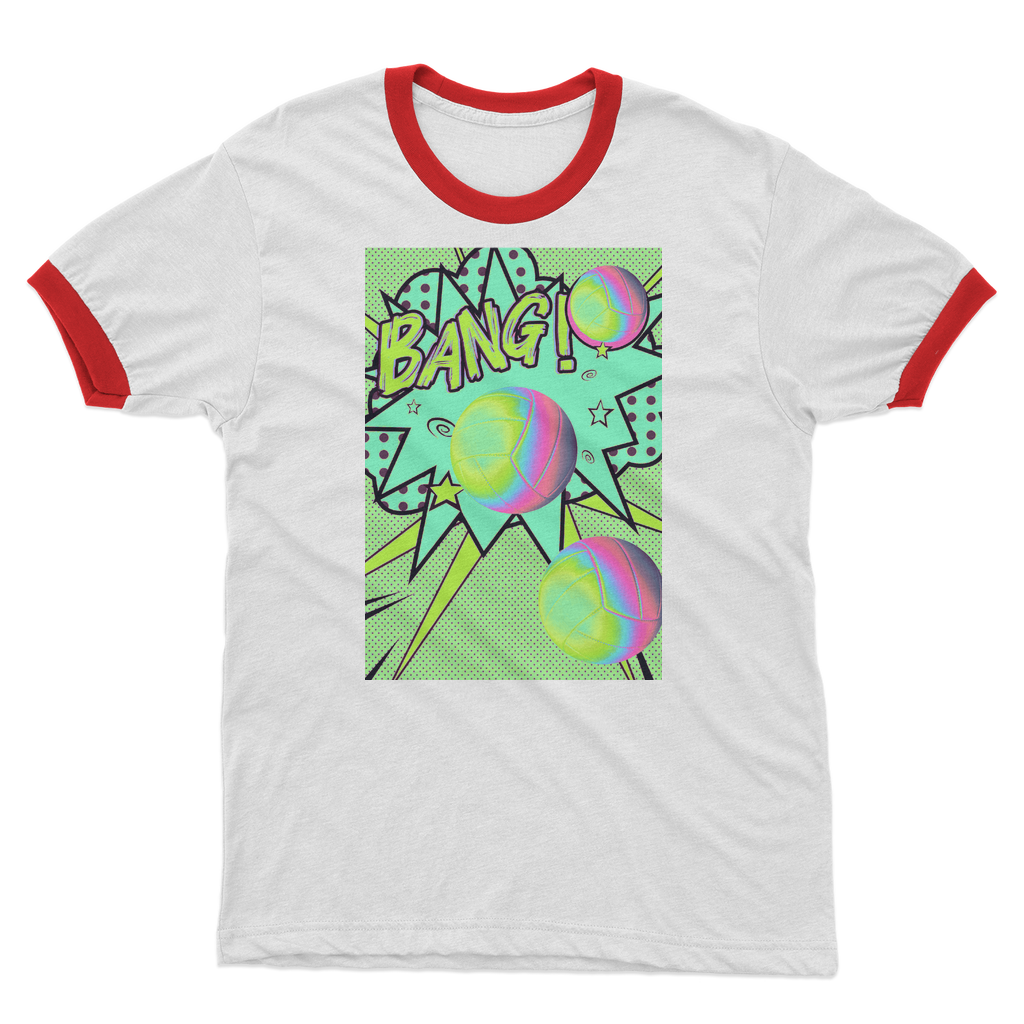 Volley Ball Adult Ringer T-Shirt - IAKAM