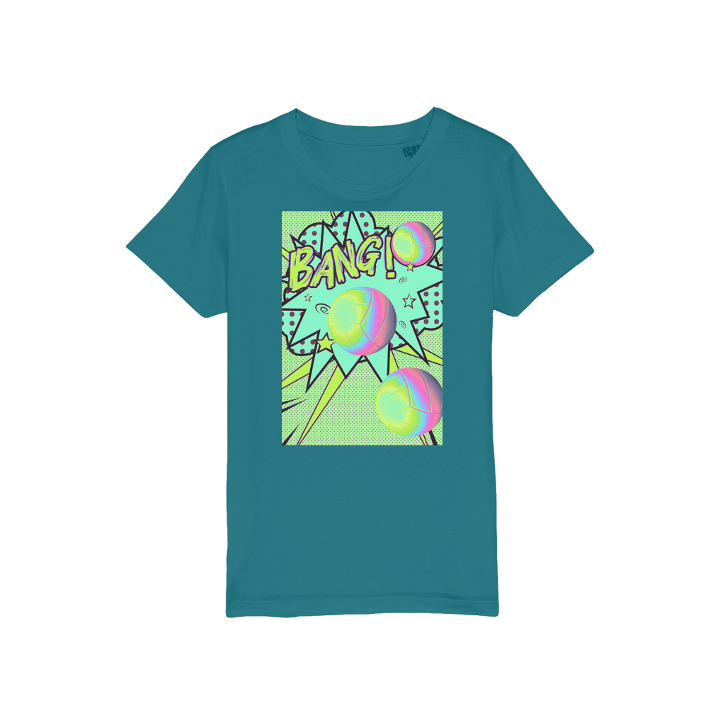 Volley Ball Organic Jersey Kids T-Shirt - IAKAM