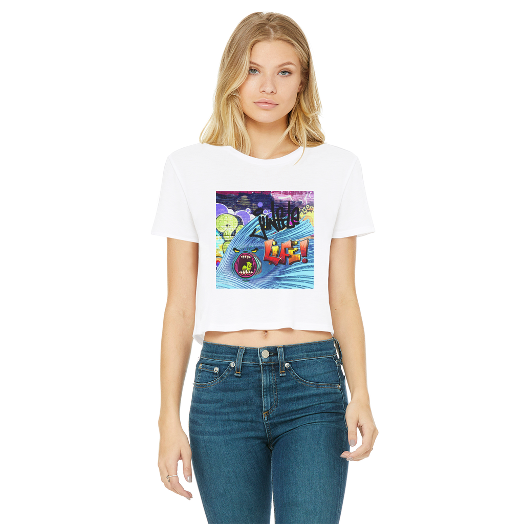 JUNGLE Classic Women's Cropped Raw Edge T-Shirt - IAKAM