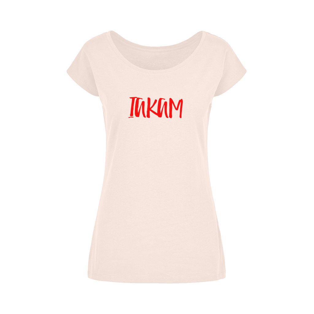 IAKAM Red Wide Neck Womens T-Shirt XS-5XL - IAKAM