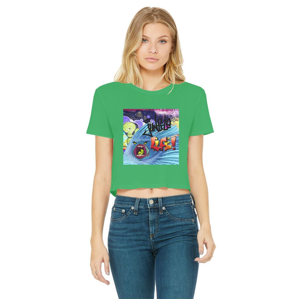 JUNGLE Classic Women's Cropped Raw Edge T-Shirt - IAKAM
