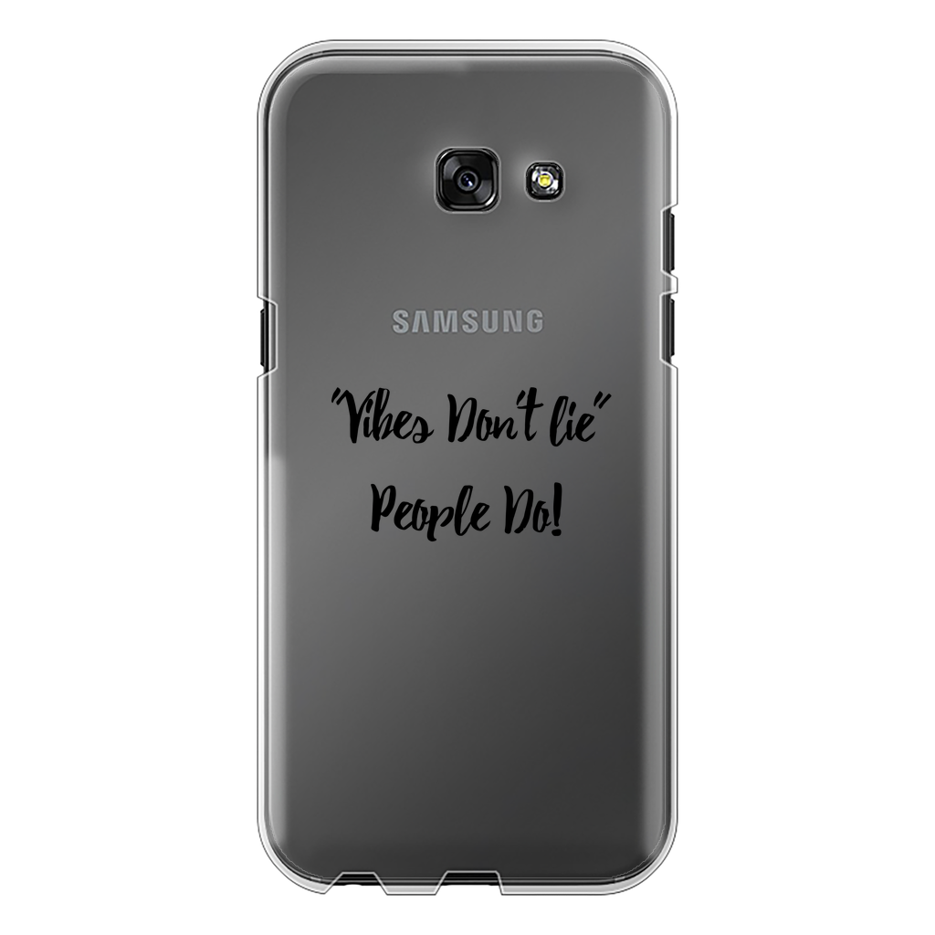 Vibes Don't Lie Back Printed Transparent Hard Phone Case - IAKAM