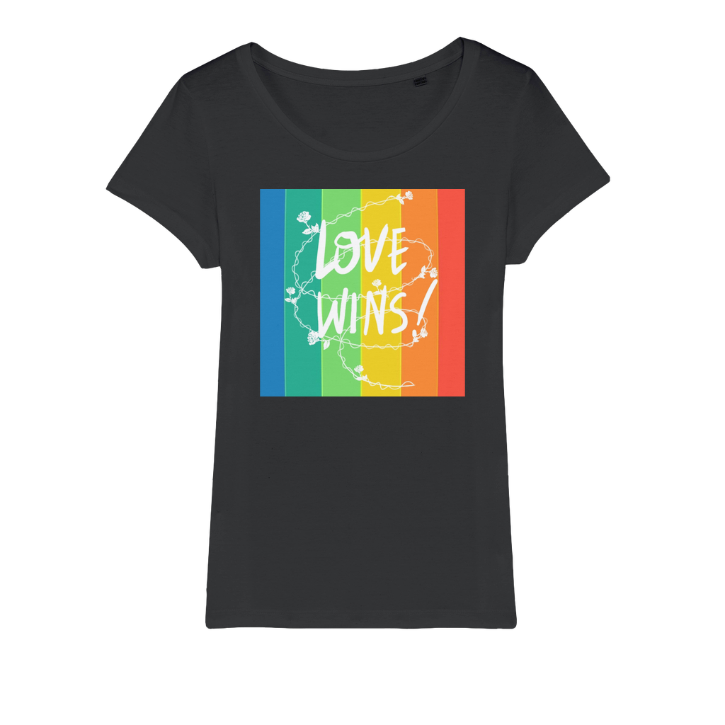 Love Wins Organic Jersey Womens T-Shirt - IAKAM