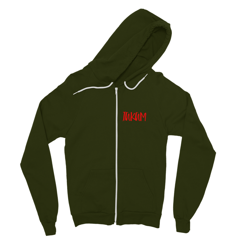 IAKAM Red Classic Adult Zip Hoodie - IAKAM