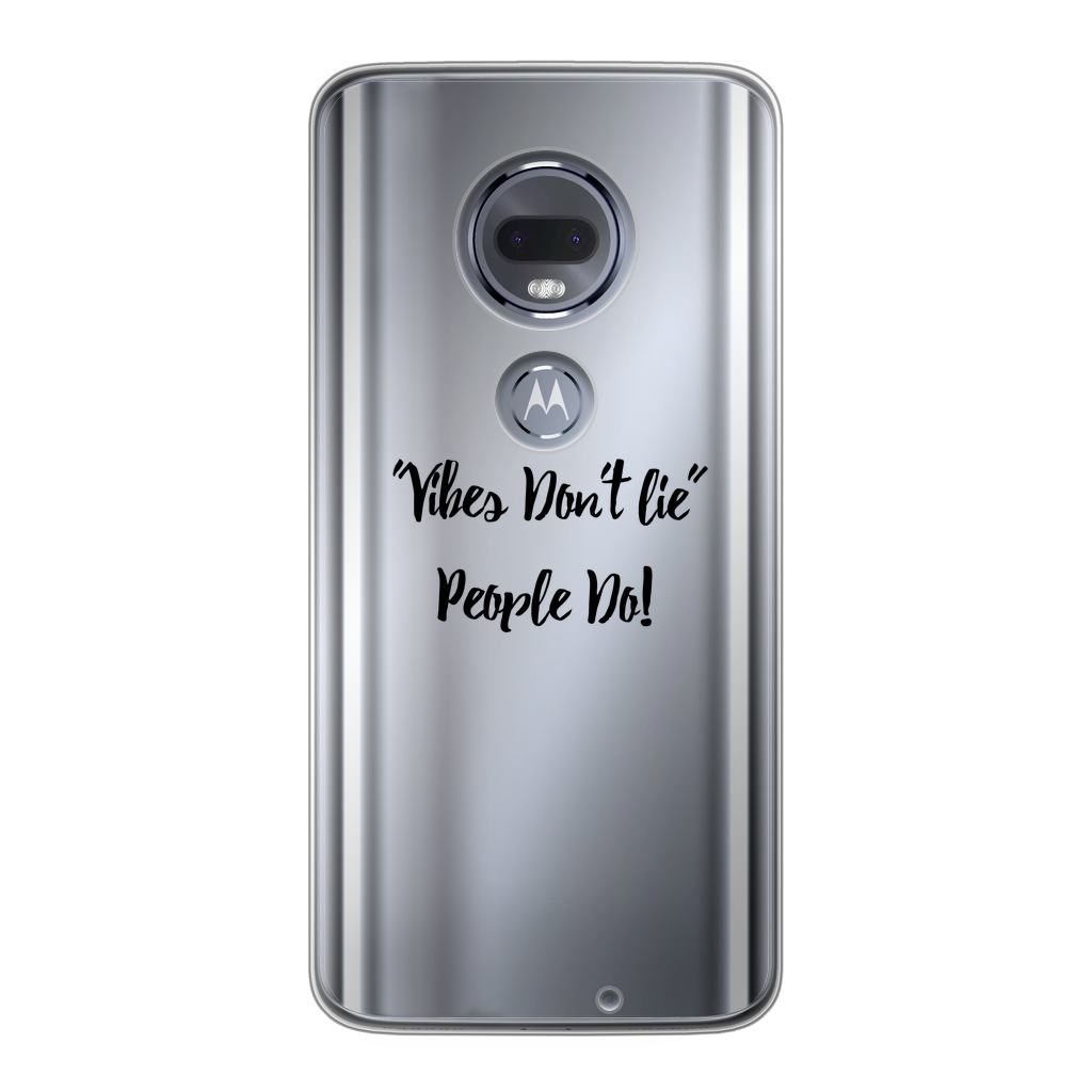 Vibes Don't Lie Back Printed Transparent Soft Phone Case - IAKAM