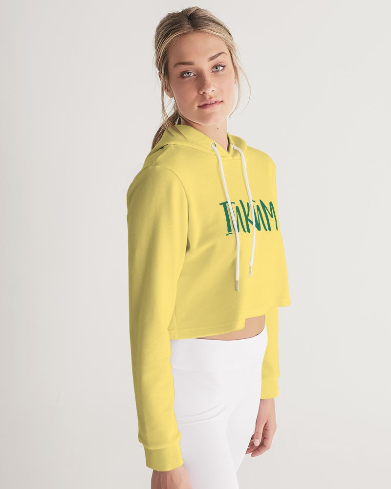 Yella Day Women's Cropped Hoodie - IAKAM