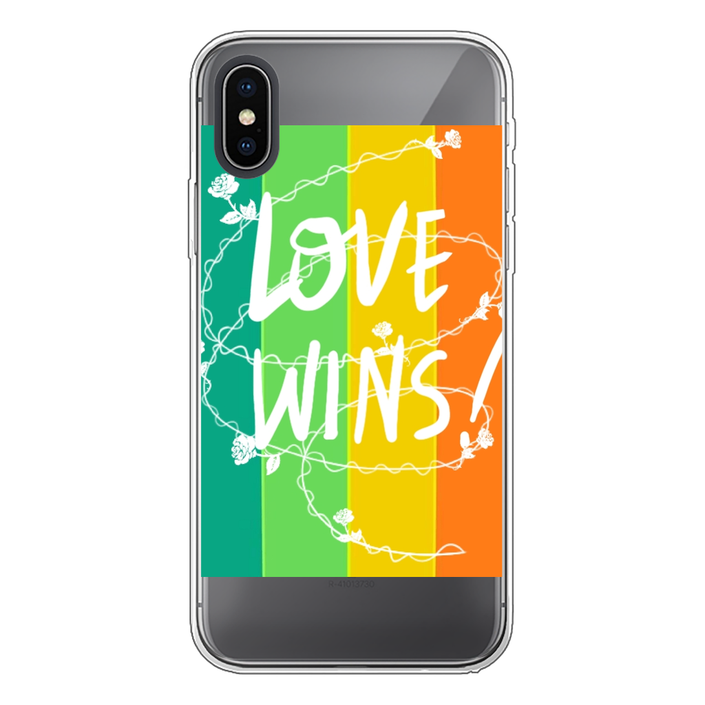 Love Wins Back Printed Transparent Soft Phone Case - IAKAM