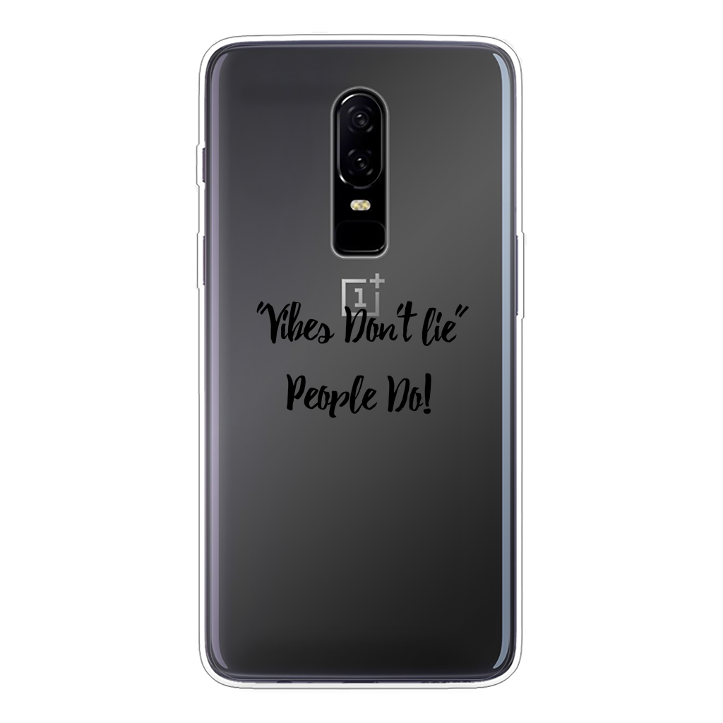 Vibes Don't Lie Back Printed Transparent Soft Phone Case - IAKAM