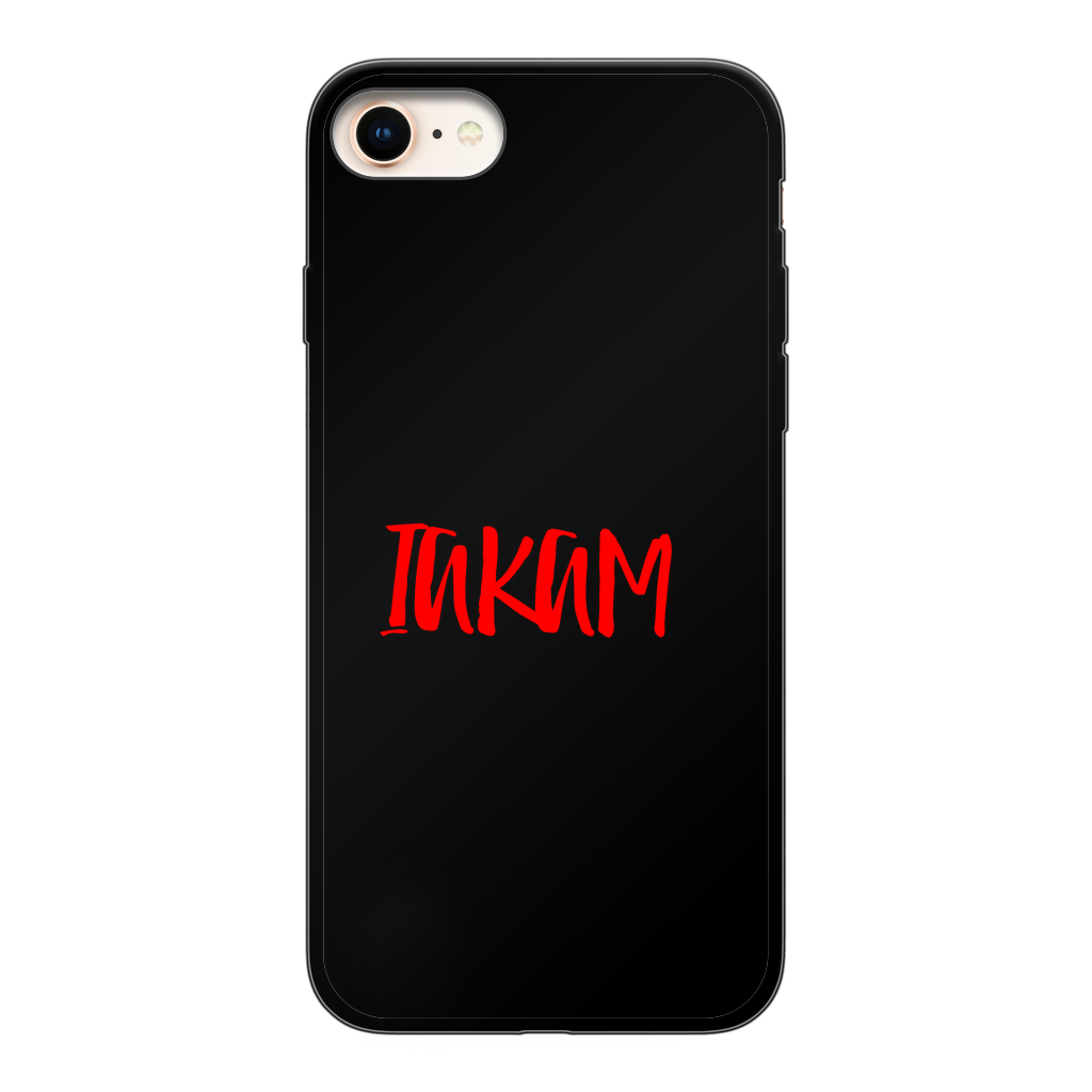IAKAM Red Back Printed Black Soft Phone Case - IAKAM
