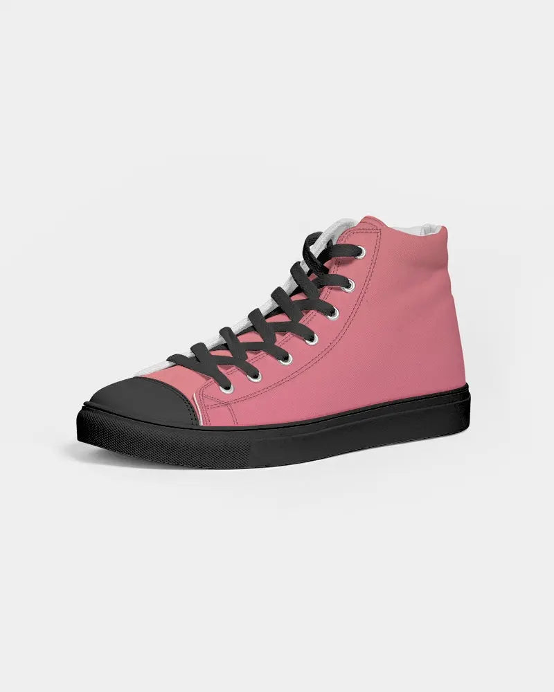 Fusion Women's Hightop Canvas Shoes - Black - IAKAM