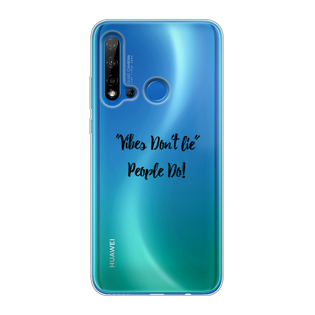 Vibes Don't Lie Back Printed Transparent Soft Phone Case - IAKAM