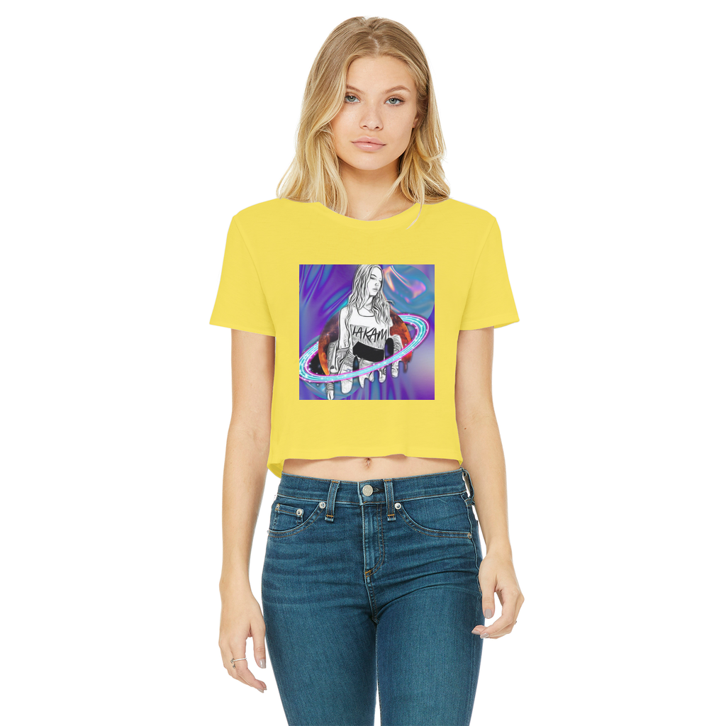 Outerspace 3 Classic Women's Cropped T-Shirt - IAKAM