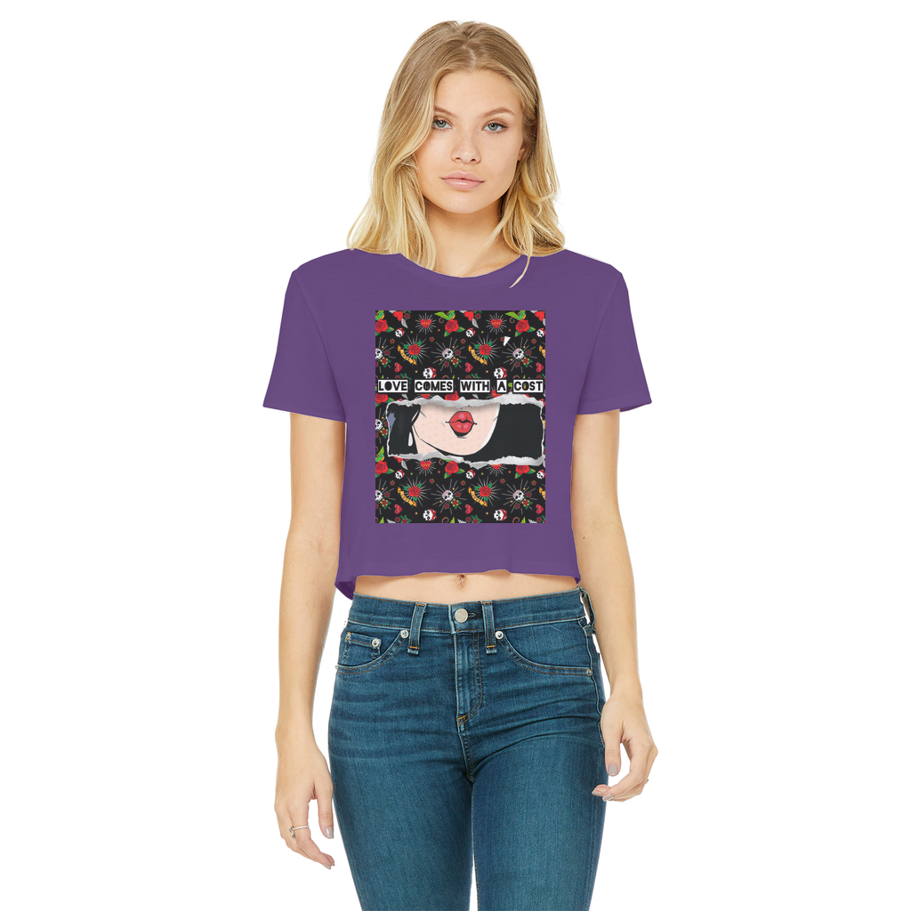 Love Cost Classic Women's Cropped Raw Edge T-Shirt - IAKAM