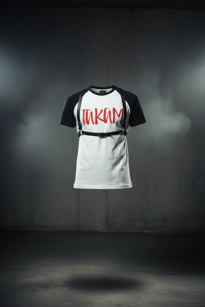 IAKAM Red Classic Panel T-Shirt - IAKAM
