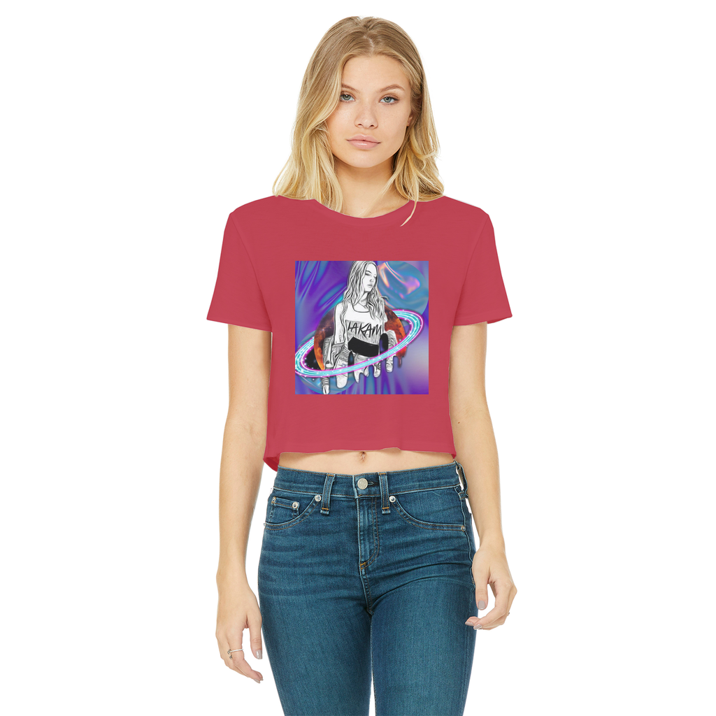 Outerspace 3 Classic Women's Cropped T-Shirt - IAKAM