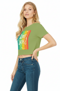 Love Wins Classic Women's Cropped Raw Edge T-Shirt