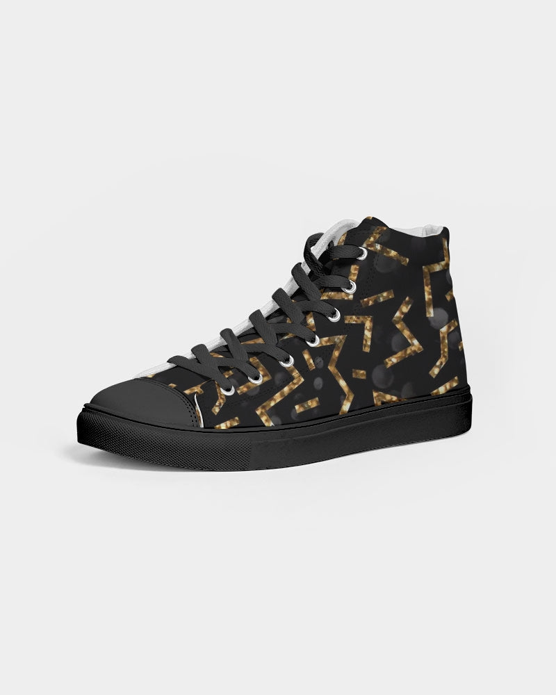 Pixie Night Men's Hightop Canvas Shoe - Black - IAKAM
