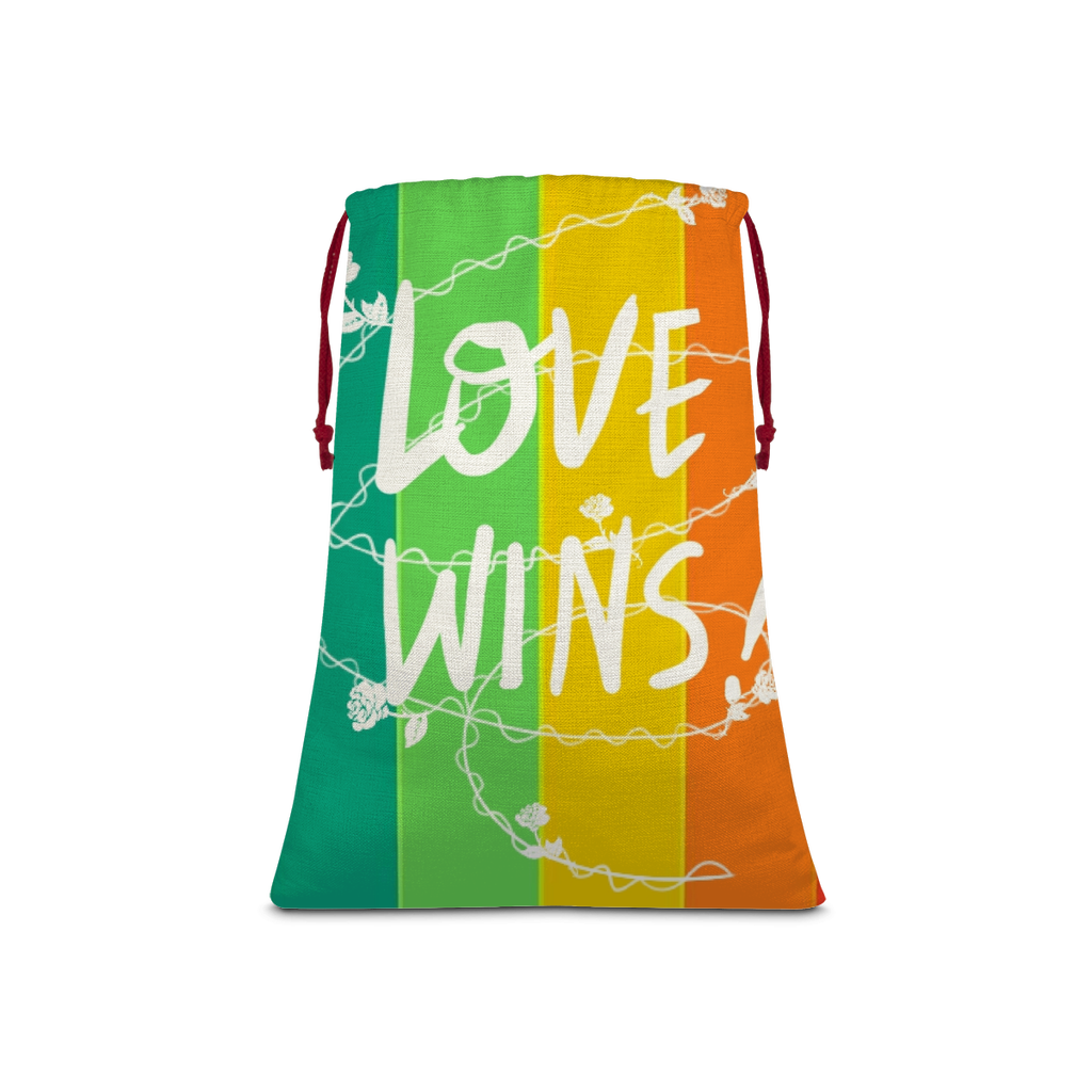 Love Wins Sublimation Linen Drawstring Sack - IAKAM