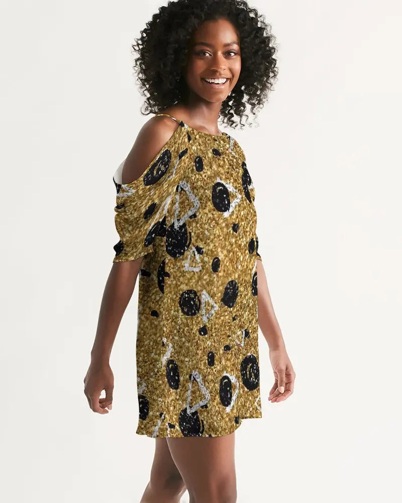 Realm Women's Open Shoulder A-Line Dress - IAKAM