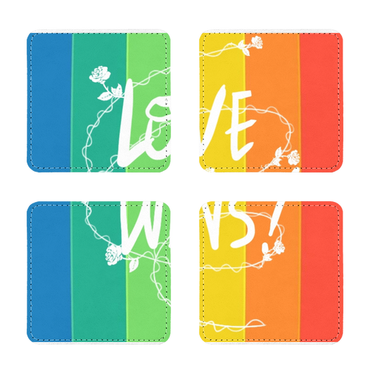 Love Wins Sublimation Coasters Pack of Four - IAKAM