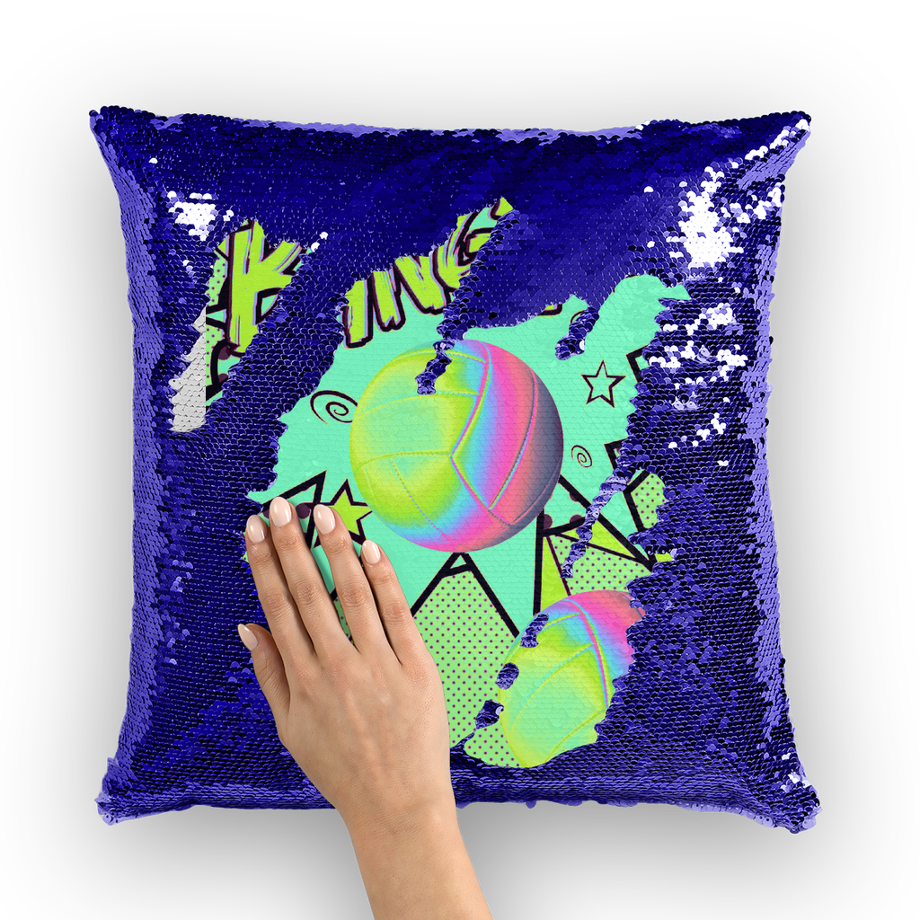 Volley ball Sequin Cushion Cover - IAKAM