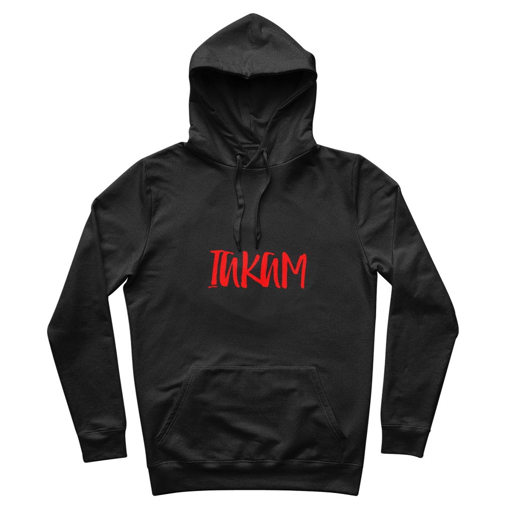 IAKAM Red 100% Organic Cotton Hoodie - IAKAM