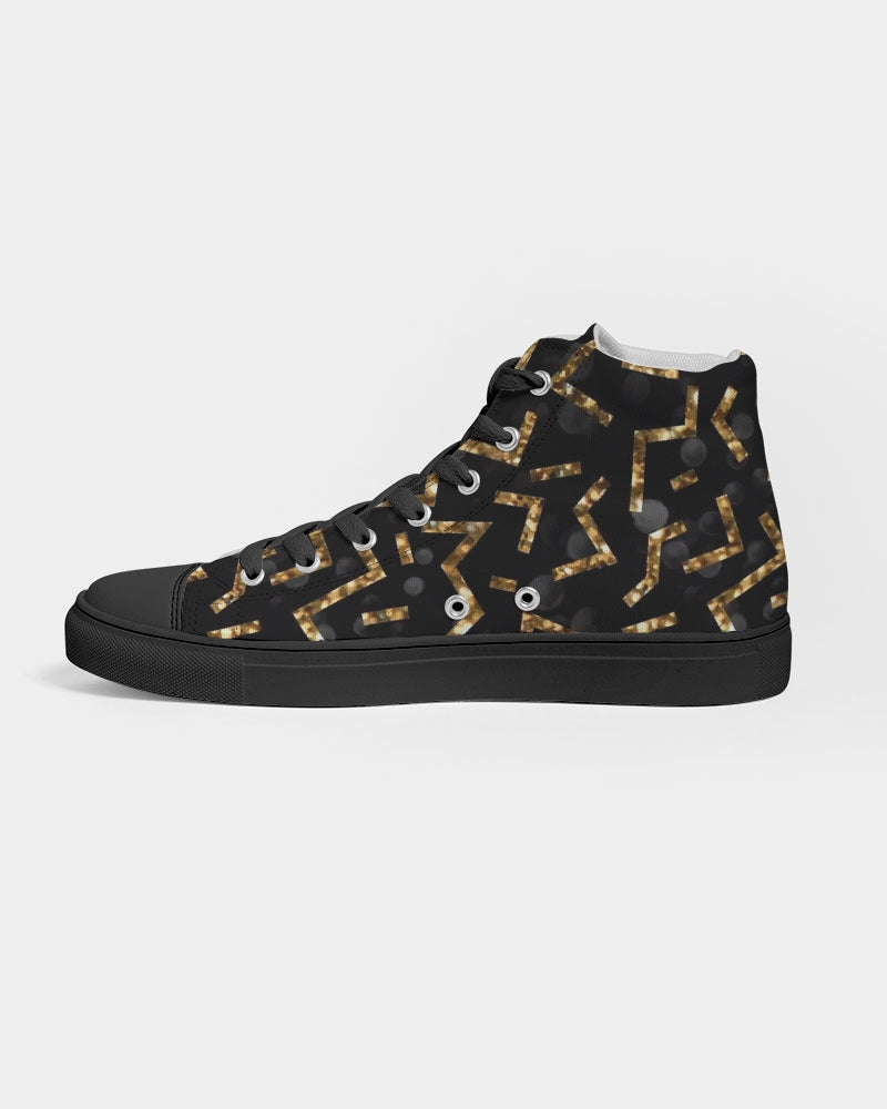 Pixie Night Men's Hightop Canvas Shoe - Black - IAKAM