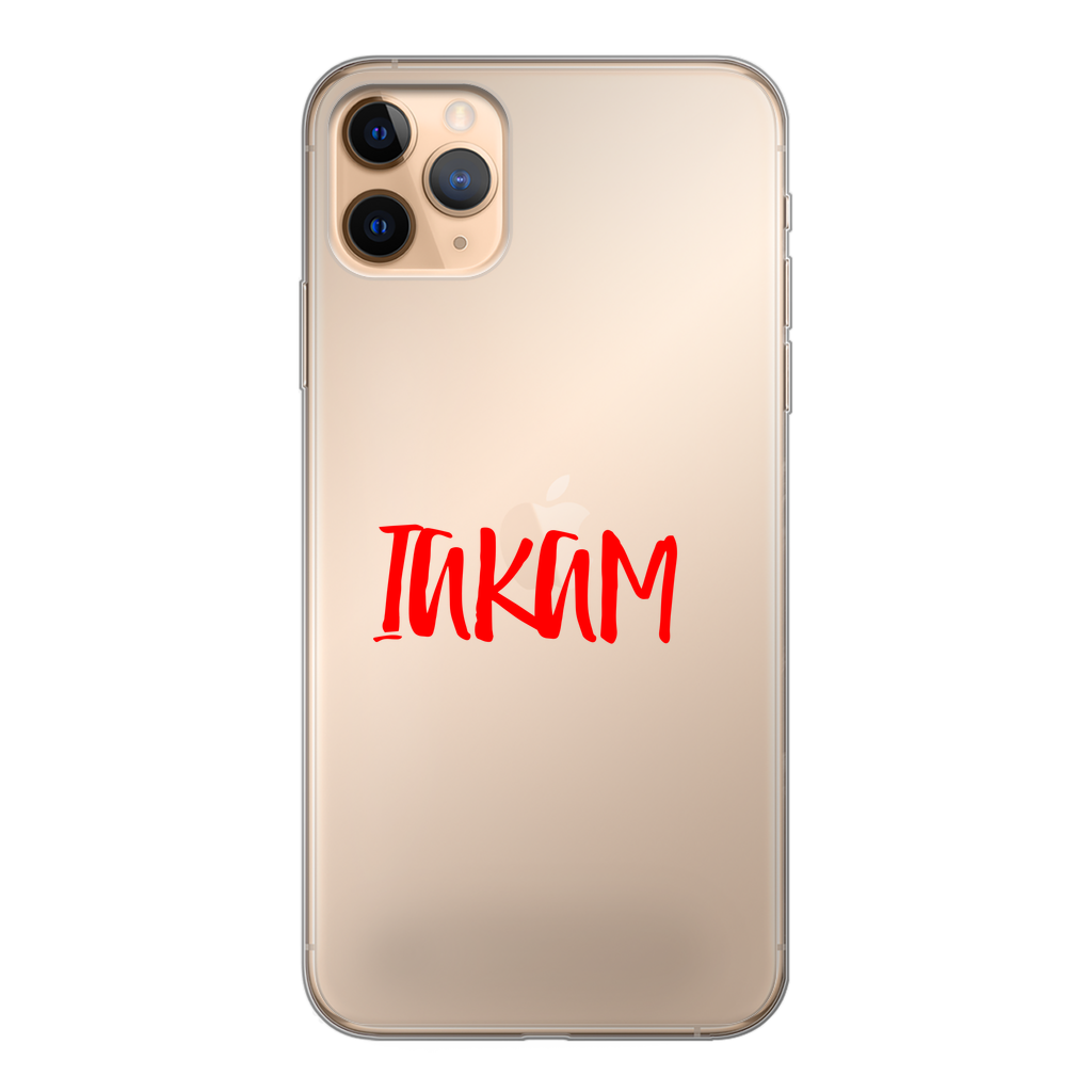 IAKAM Red Back Printed Transparent Soft Phone Case - IAKAM