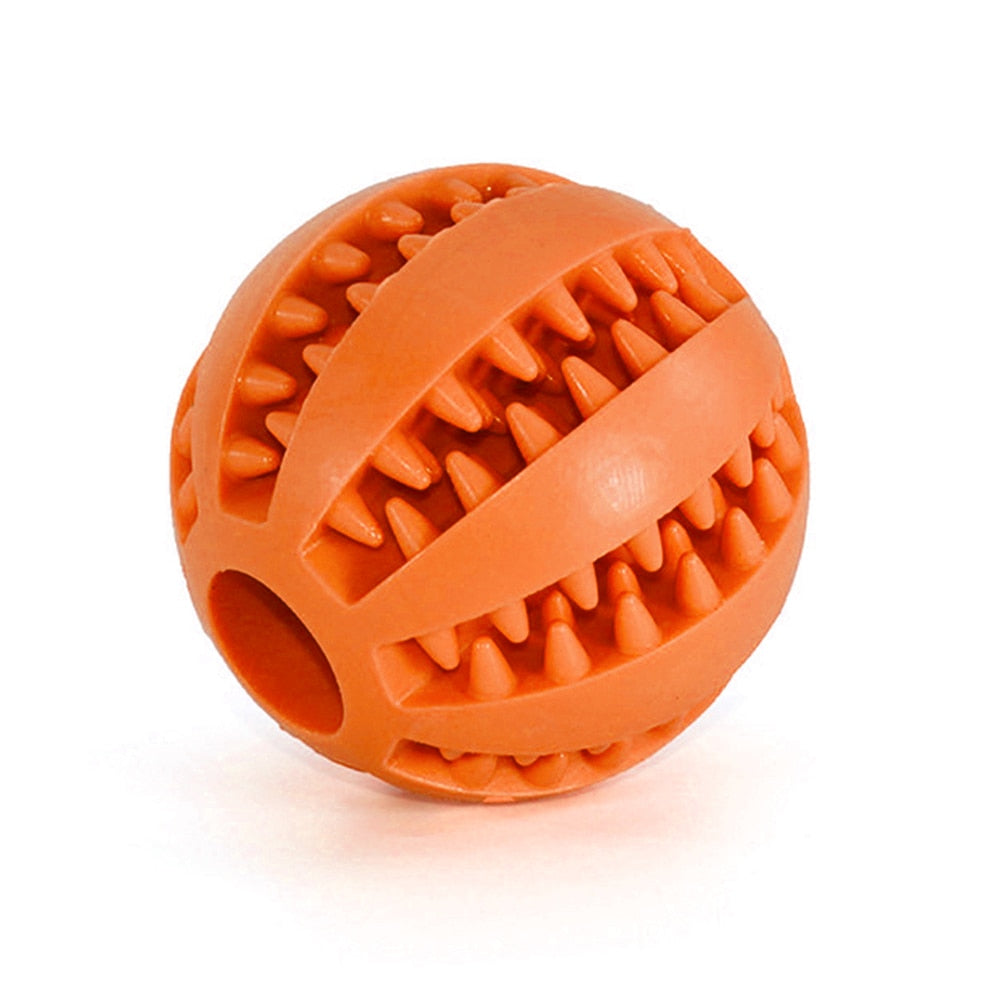 Pet Dog Toy Interactive Rubber Balls for Small Large Dogs Puppy Cat Chewing Toys Pet Tooth Cleaning Indestructible Dog Food Ball - IAKAM