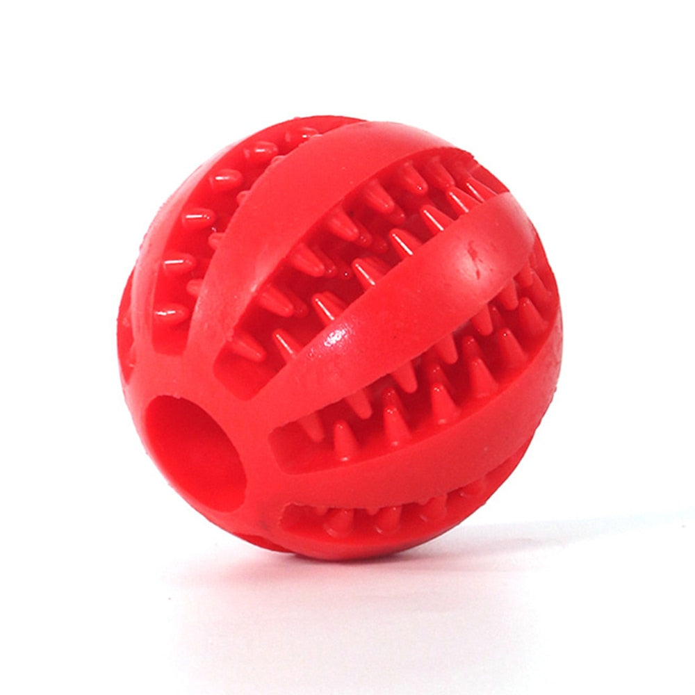 Pet Dog Toy Interactive Rubber Balls for Small Large Dogs Puppy Cat Chewing Toys Pet Tooth Cleaning Indestructible Dog Food Ball - IAKAM