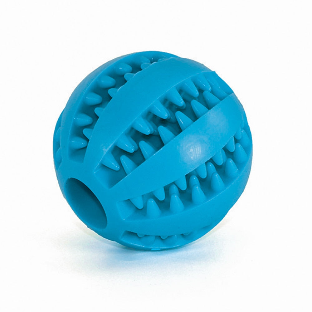 Pet Dog Toy Interactive Rubber Balls for Small Large Dogs Puppy Cat Chewing Toys Pet Tooth Cleaning Indestructible Dog Food Ball - IAKAM