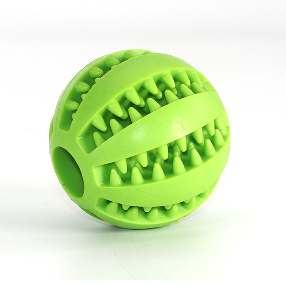 Pet Dog Toy Interactive Rubber Balls for Small Large Dogs Puppy Cat Chewing Toys Pet Tooth Cleaning Indestructible Dog Food Ball - IAKAM