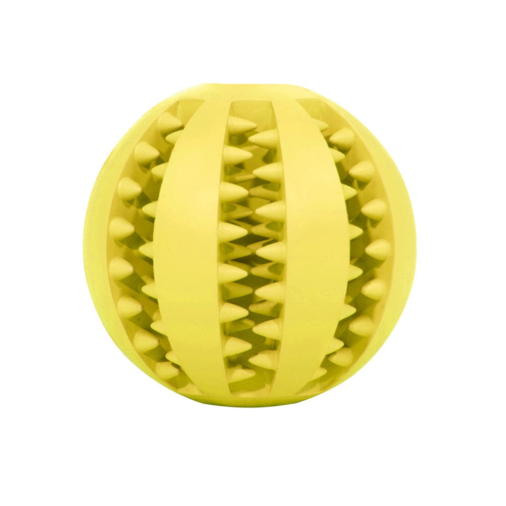 Pet Dog Toy Interactive Rubber Balls for Small Large Dogs Puppy Cat Chewing Toys Pet Tooth Cleaning Indestructible Dog Food Ball - IAKAM