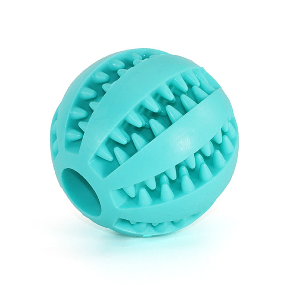 Pet Dog Toy Interactive Rubber Balls for Small Large Dogs Puppy Cat Chewing Toys Pet Tooth Cleaning Indestructible Dog Food Ball - IAKAM