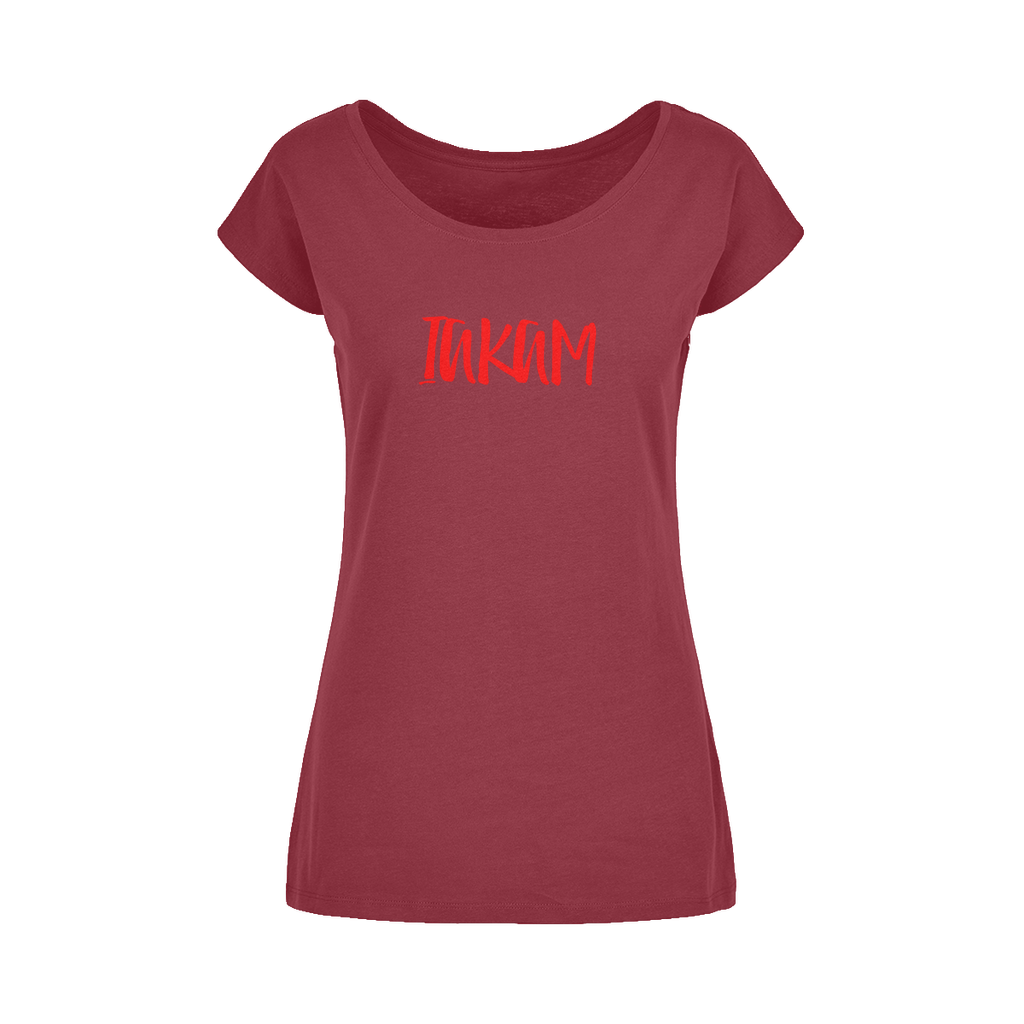 IAKAM Red Wide Neck Womens T-Shirt XS-5XL - IAKAM