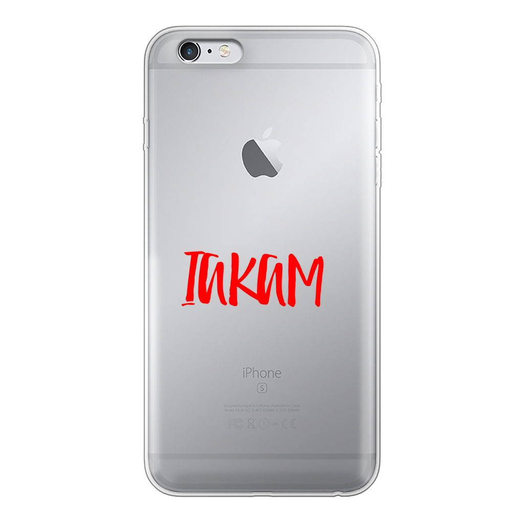 IAKAM Red Back Printed Transparent Soft Phone Case - IAKAM